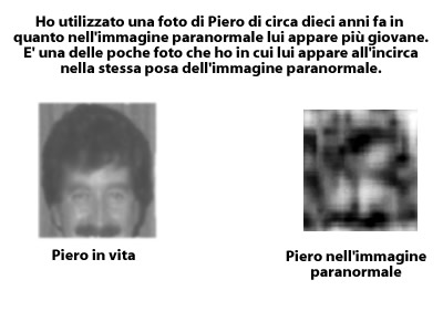 raffronto volto paranormale di Piero